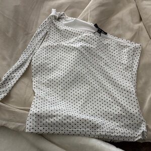 Polka Dot White Skirt